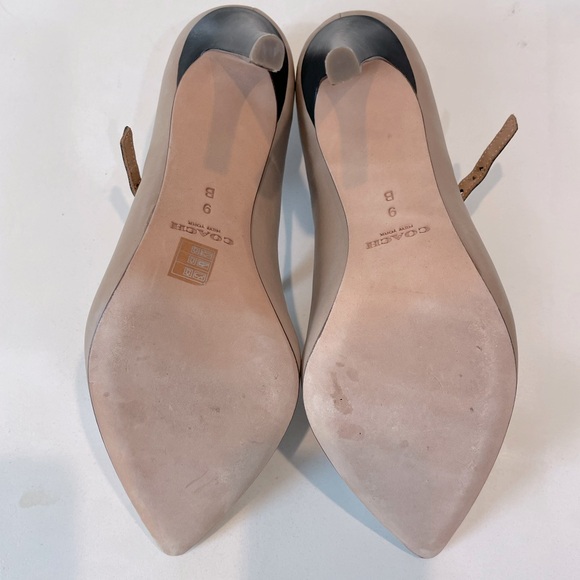 COACH Buttery Soft Leather Heels Size 9 - Picture 6 of 6